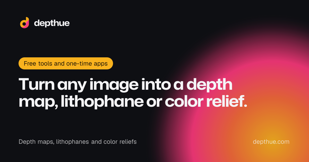 Deepth Map Depthue: Free AI Depth Map Generator & HueForge-Style Tools